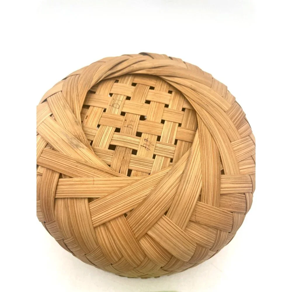 Handwoven Natural Bamboo Basket 7